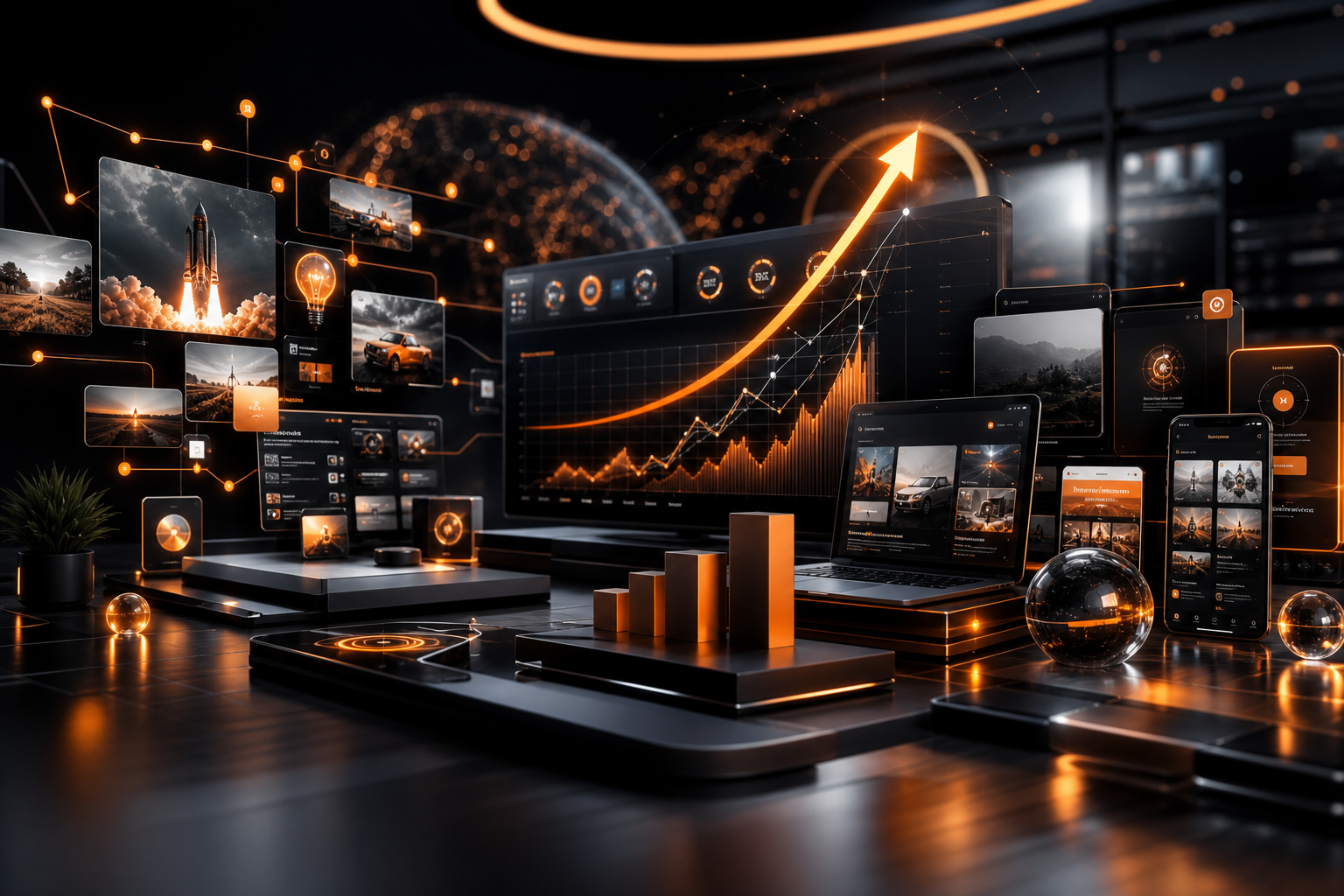 Digital marketing growth dashboard and campaign performance